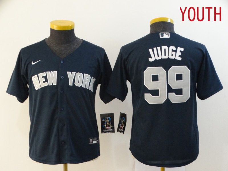 Youth New York Yankees 99 Juoge Blue Nike Game MLB Jerseys